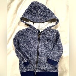 NAUTICA 18month hoodie zipper zip up blue‎